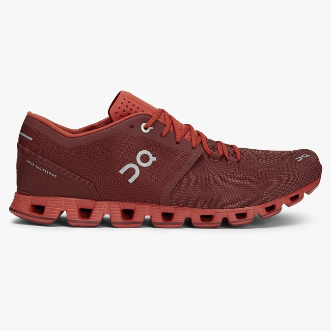 ON Cloud X Mens - Men's Trainers NZ-97630 Sienna/Rust